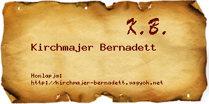 Kirchmajer Bernadett névjegykártya